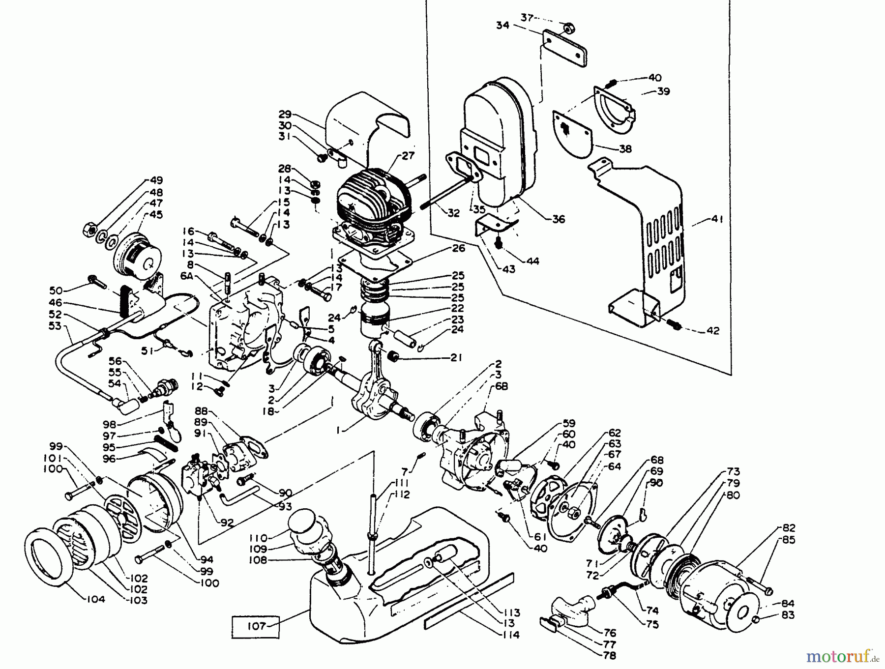 Echo Bläser / Sauger / Häcksler / Mulchgeräte	 PB-400 - Echo Back Pack Blower, S/N 001001 - 054522 Power Head