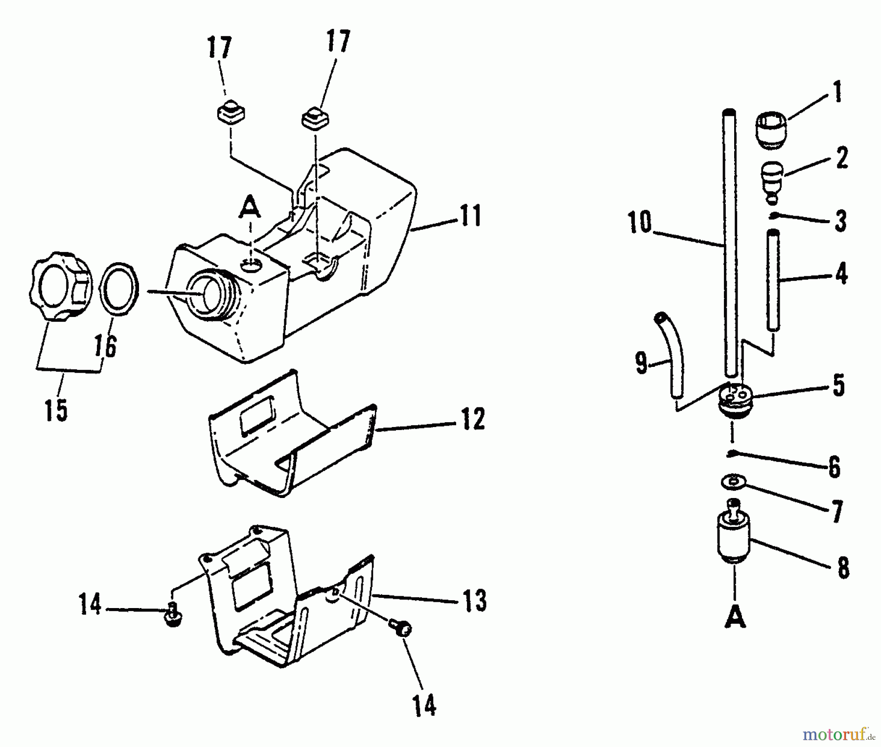  Echo Trimmer, Faden / Bürste SRM-3000 - Echo String Trimmer, S/N:034001 - 037500 Fuel System