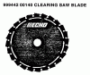 Echo SRM-3000 - String Trimmer, S/N:037501 - 043225 Ersatzteile Clearing Saw Blade P/N 99944200140