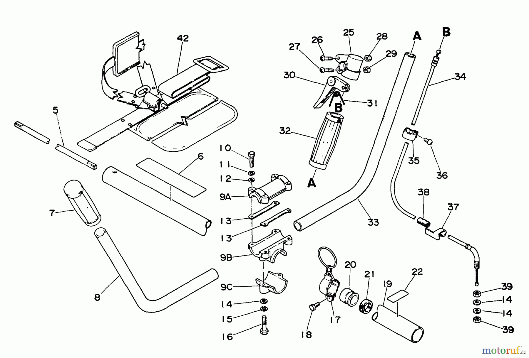 Echo Trimmer, Faden / Bürste SRM-300AE1 - Echo String Trimmer Driveshaft, Handles, Harness, Throttle