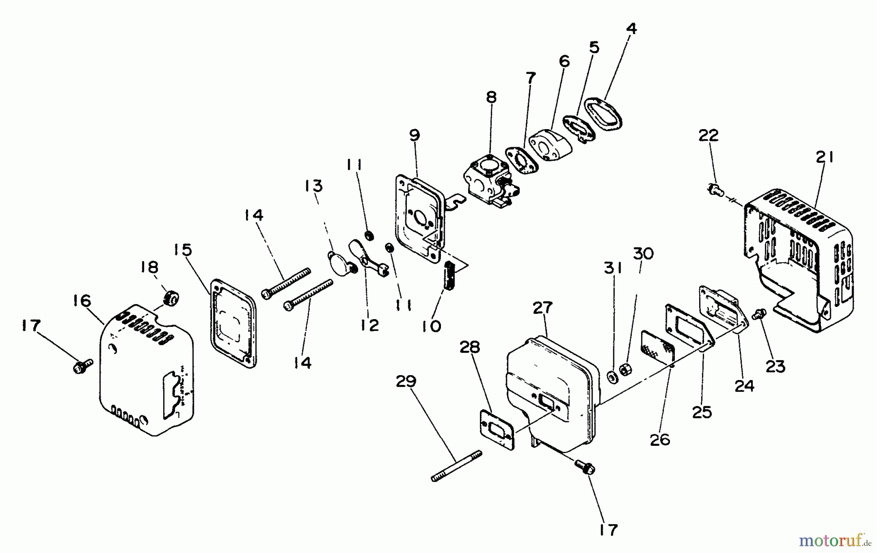  Echo Trimmer, Faden / Bürste SRM-300AE1 - Echo String Trimmer Intake, Exhaust, Air Cleaner