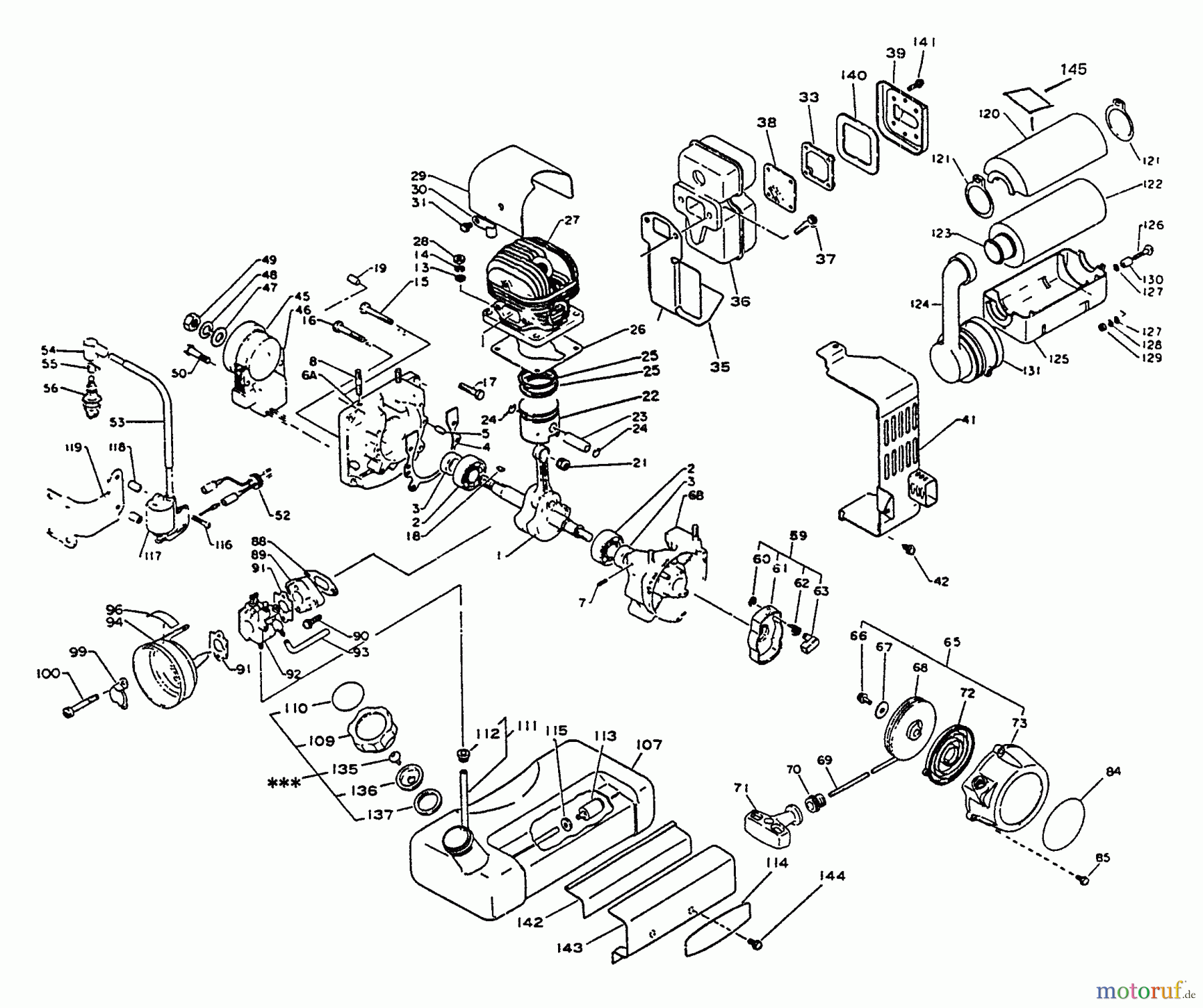 Echo Bläser / Sauger / Häcksler / Mulchgeräte PB-400E - Echo Back Pack Blower, S/N 128096 - 249241 Engine,Intake,Exhaust,Crankcase,Air Cl.,Strtr,Ignition,Exhaust,Fuel Sys