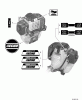 Echo SRM-311S - String Trimmer, S/N:S74512001001 - S74512999999 Ersatzteile Labels