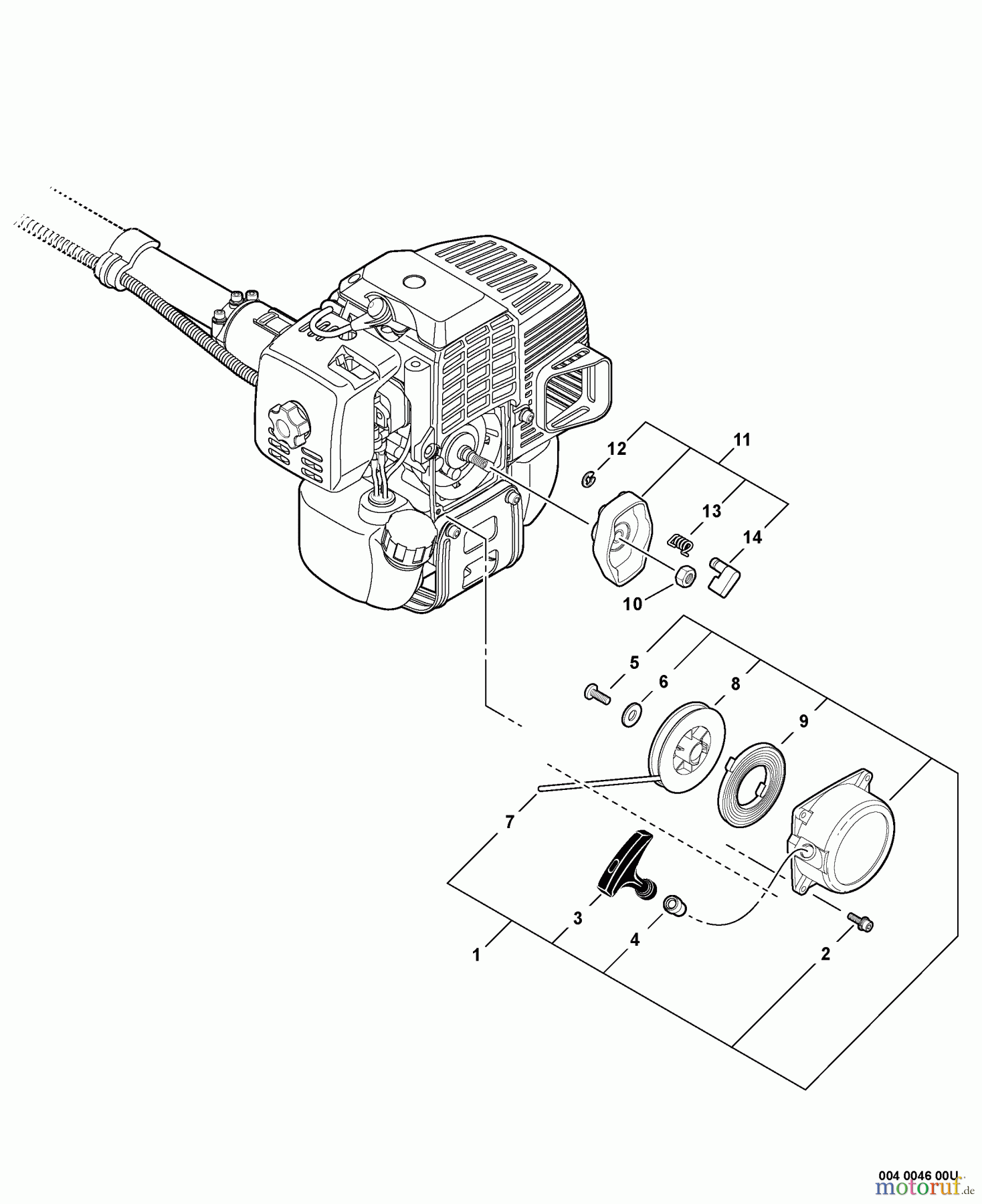 Echo Trimmer, Faden / Bürste SRM-311U - Echo String Trimmer/Brush Cutter, S/N:S82613001001 - S8261399999 Starter