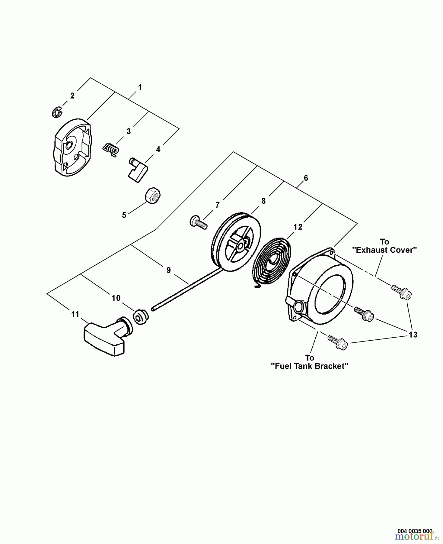 Echo Trimmer, Faden / Bürste SRM-400U - Echo String Trimmer/Brush Cutter, S/N:03001001 - 03004773 Starter