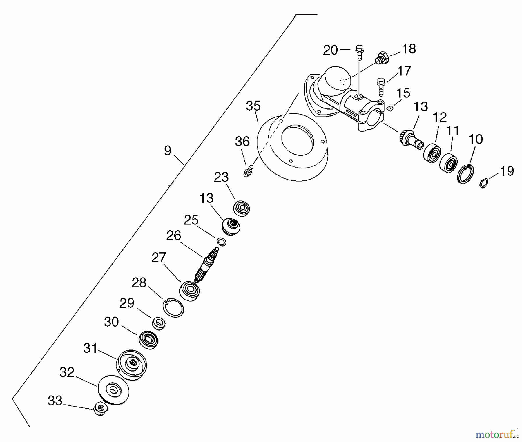 Echo Trimmer, Faden / Bürste SRM-4300R - Echo String Trimmer/Brush Cutter, S/N: S51220001001 - S51220999999 Gear Case