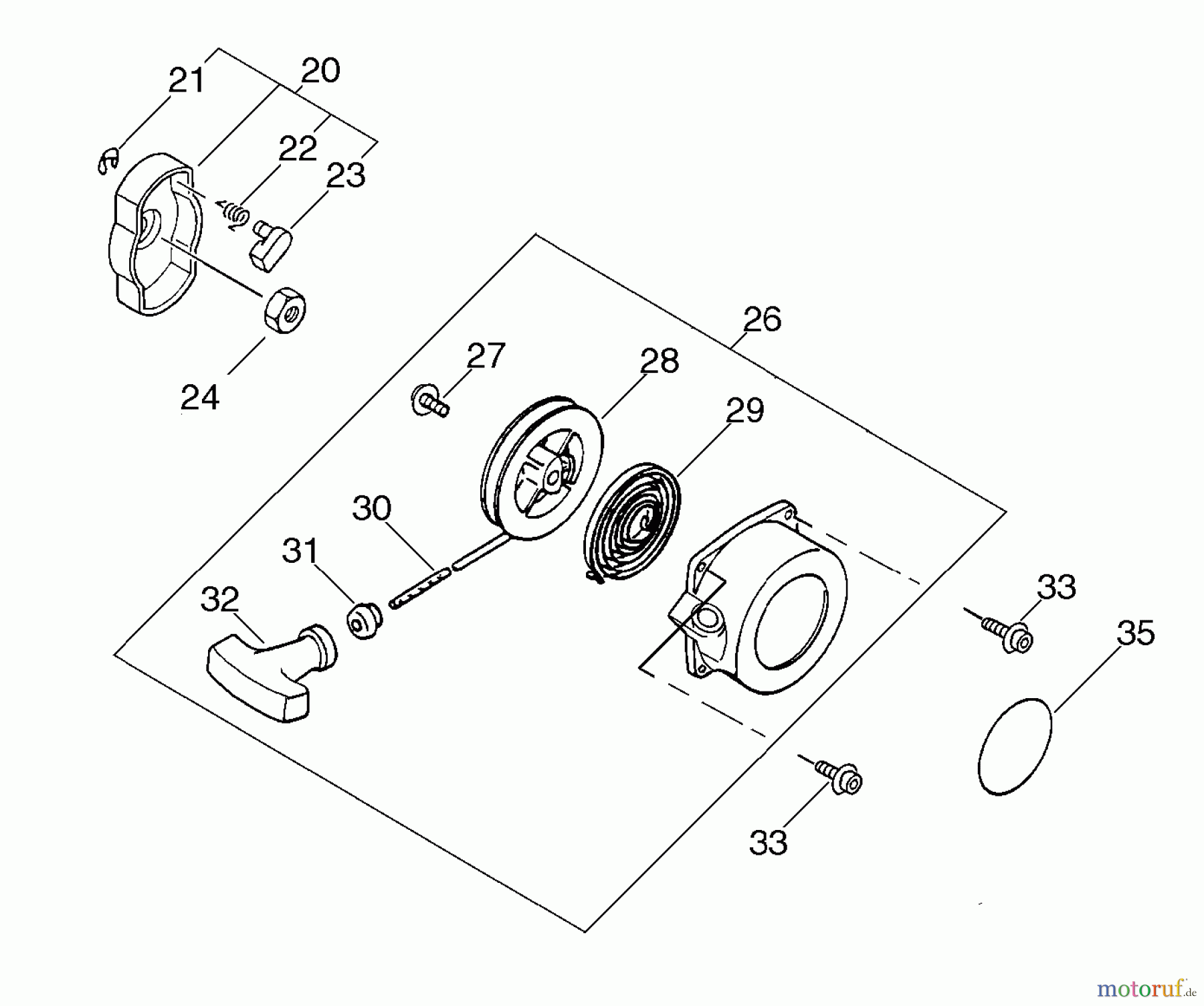 Echo Trimmer, Faden / Bürste SRM-4300R - Echo String Trimmer/Brush Cutter, S/N: S51220001001 - S51220999999 Starter