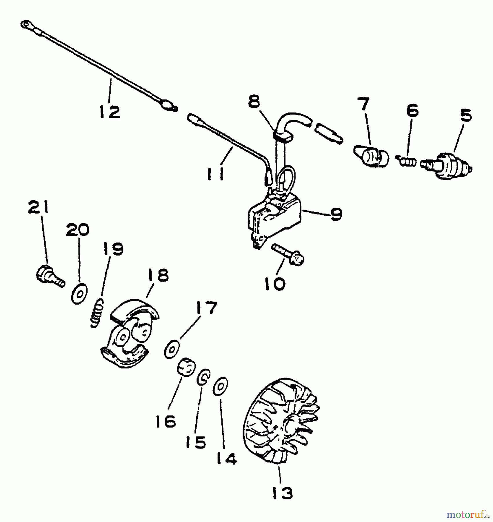 Echo Trimmer, Faden / Bürste SRM-4600 - Echo String Trimmer/Brush Cutter Ignition, Clutch