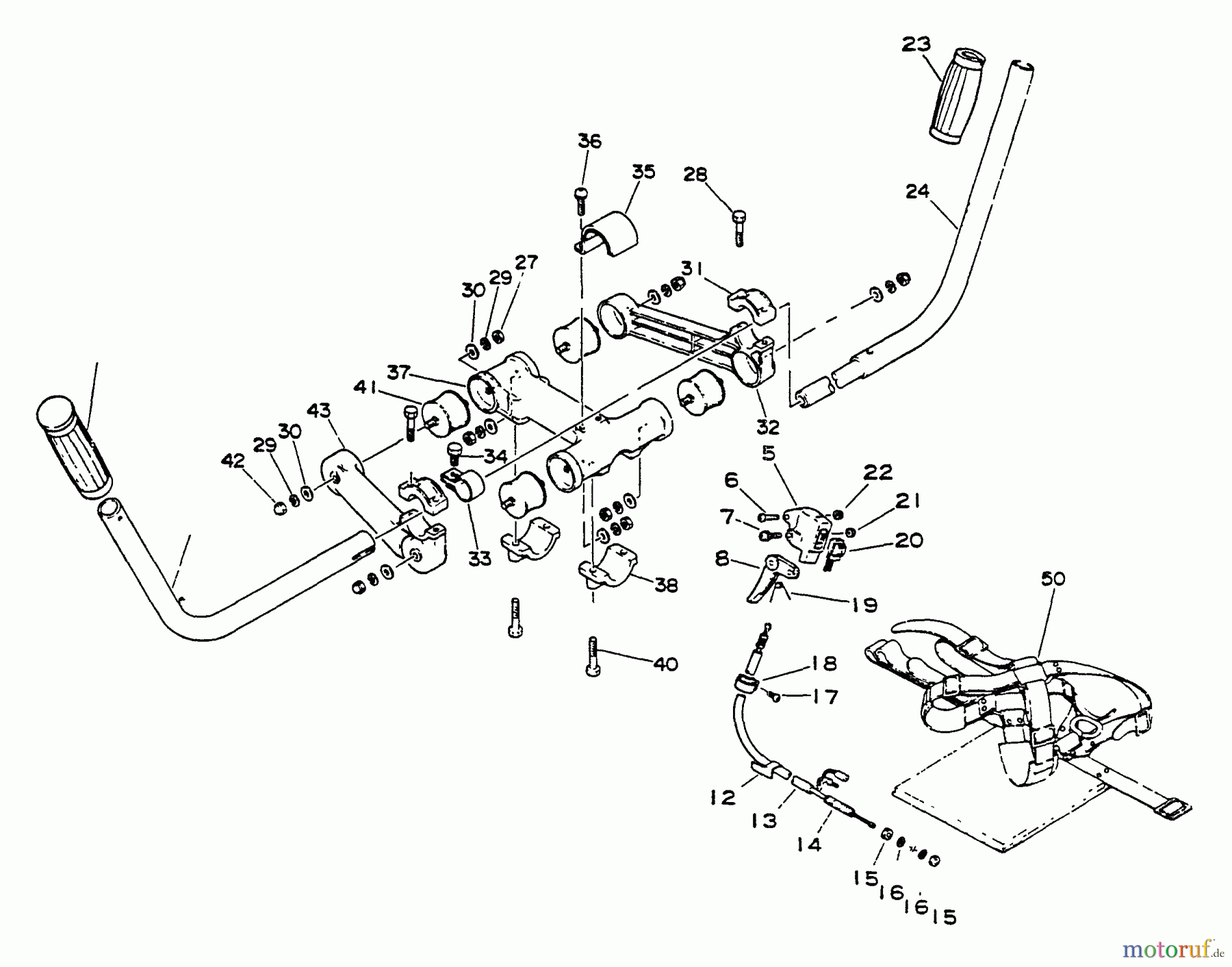 Echo Trimmer, Faden / Bürste SRM-4600 - Echo String Trimmer/Brush Cutter Throttle, Stop Switch, Handles, Harness
