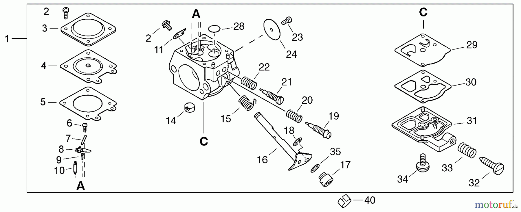 Echo Trimmer, Faden / Bürste SRM-4605 - Echo String Trimmer/Brush Cutter, Carburetor