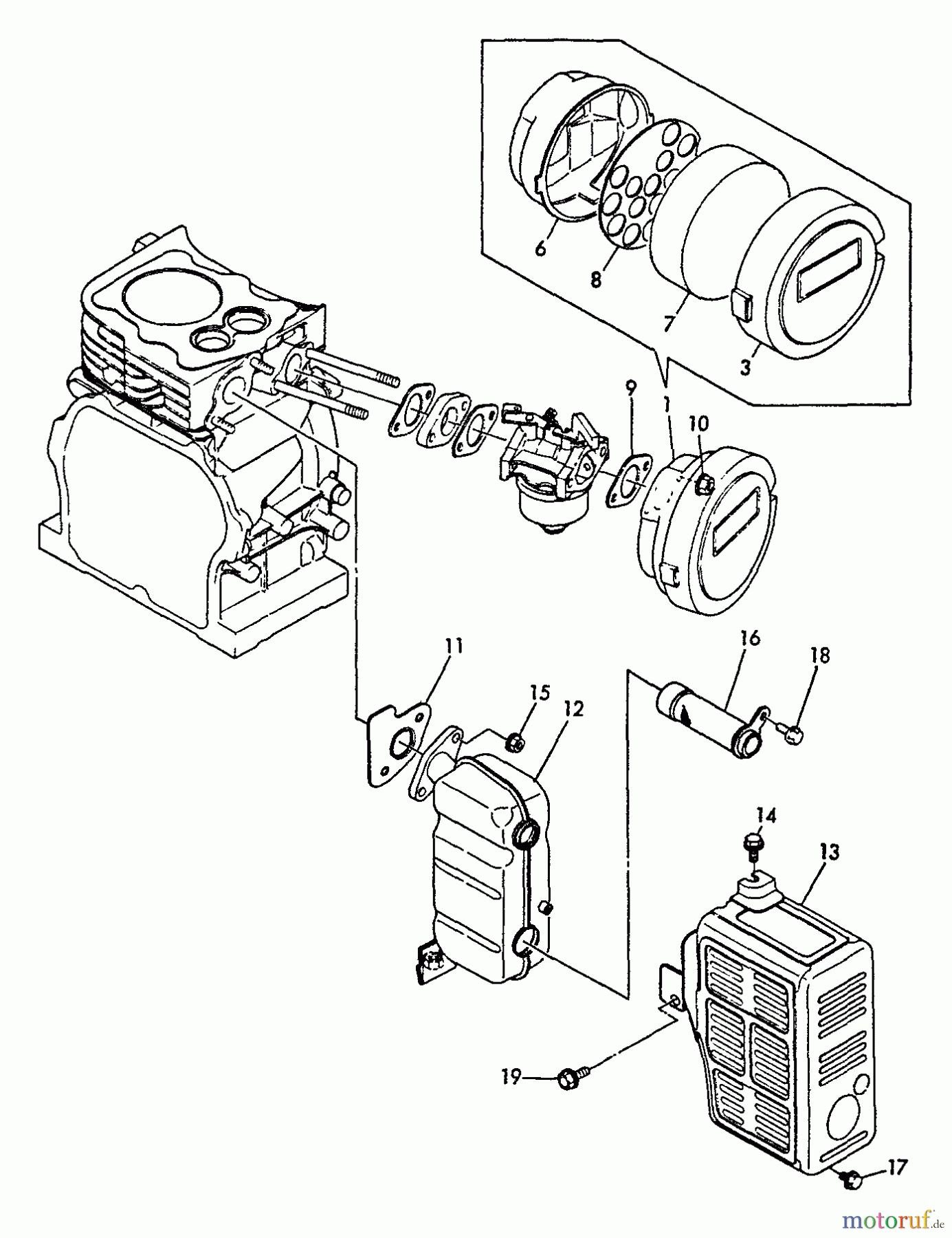 Echo Wasserpumpen TP-2000 - Echo Trash Pump Intake, Exhaust, Air Cleaner