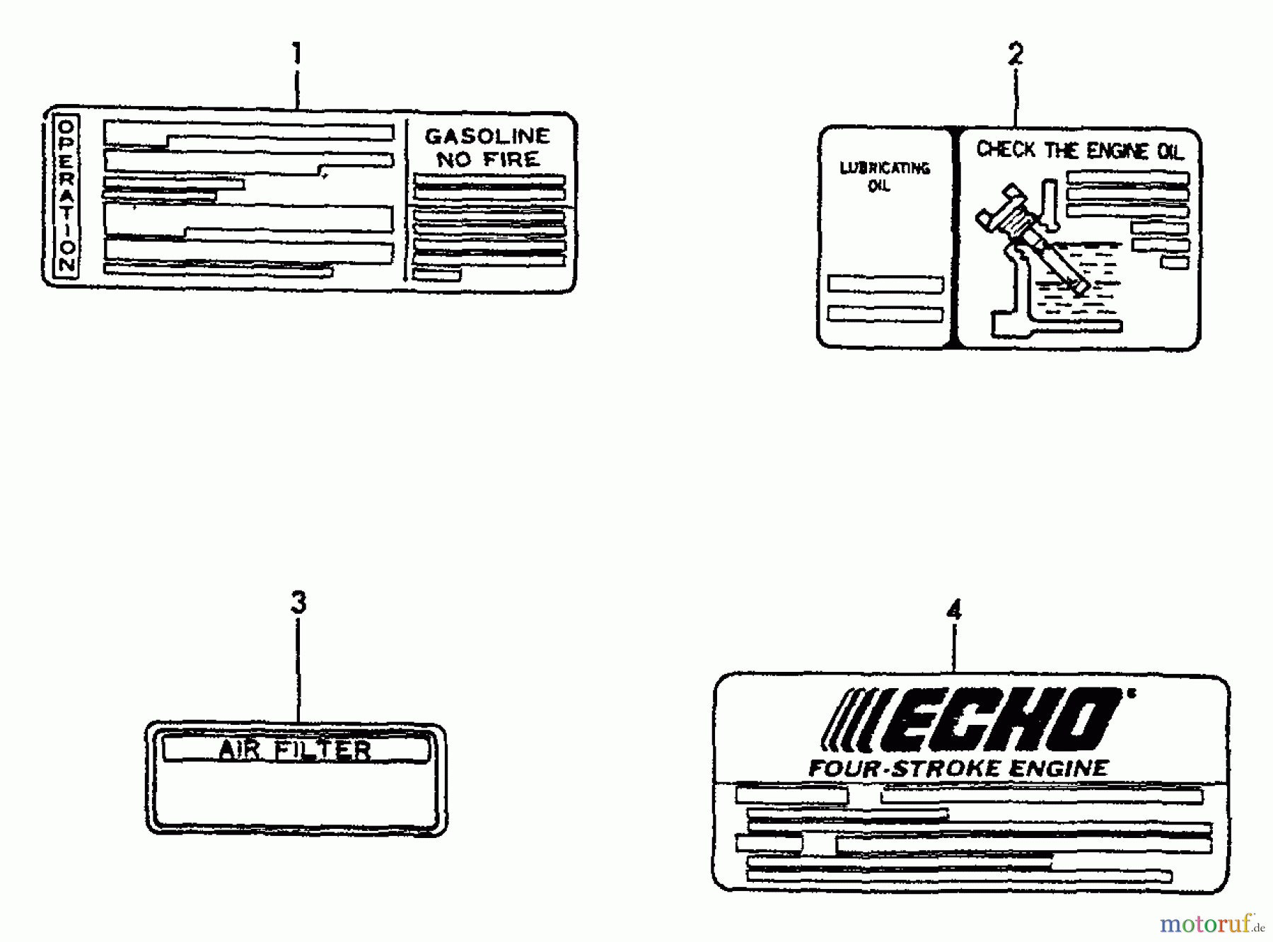 Echo Wasserpumpen TP-2000 - Echo Trash Pump Label