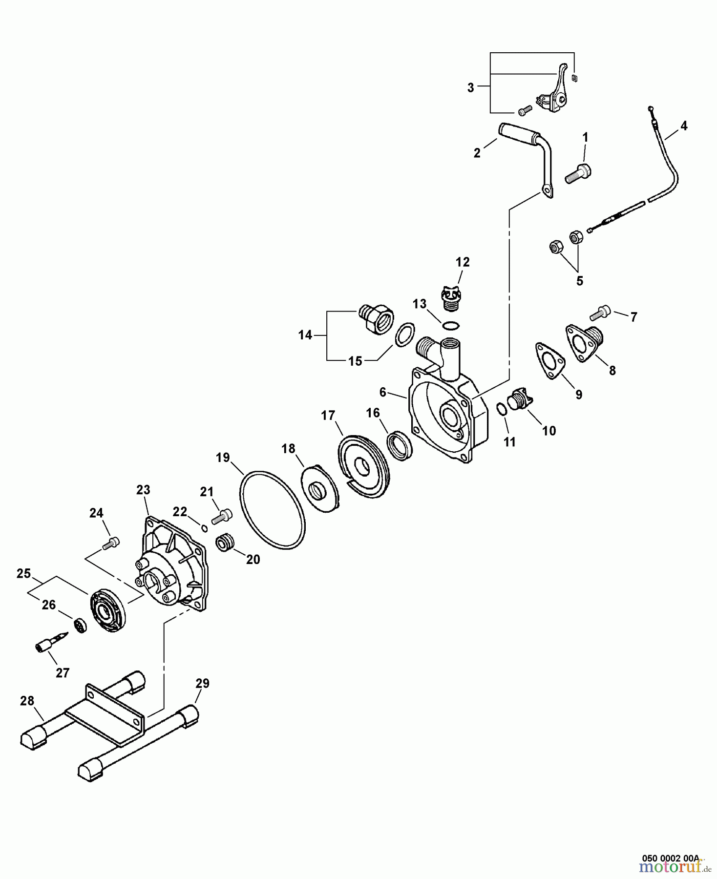 Echo Wasserpumpen WP-1000 - Echo Water Pump, S/N: W15204001001 - W15204999999 (Type 1E) Pump
