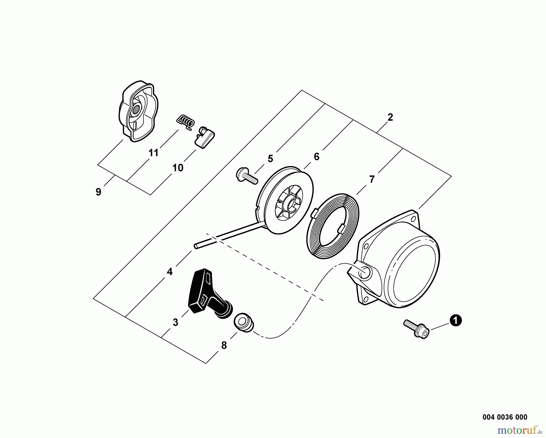 Echo Wasserpumpen WP-1000 - Echo Water Pump, S/N: W15103001001 - W15103999999 (Type 1E) Starter