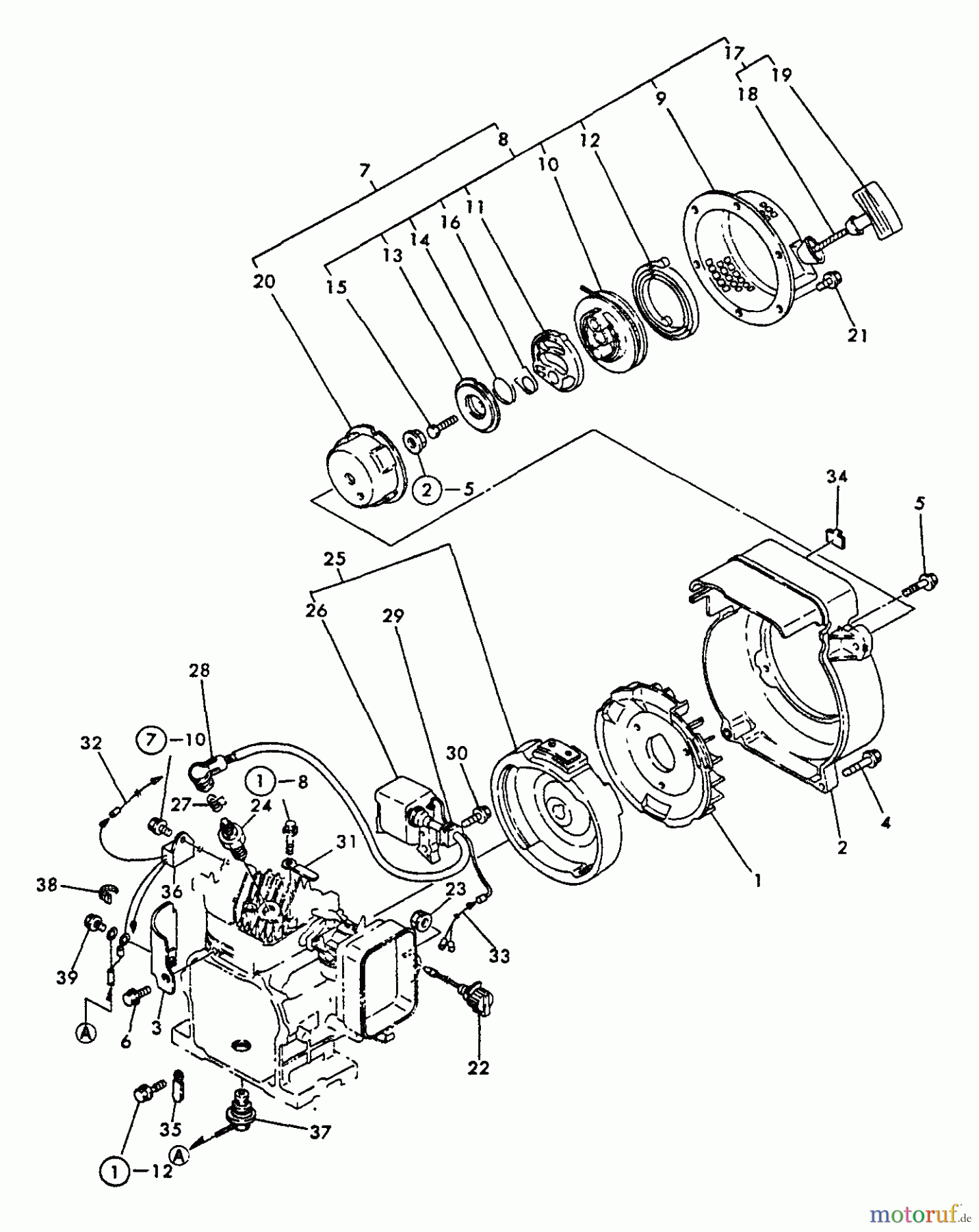 Echo Wasserpumpen WP-1500 - Echo Water Pump, S/N: 02432 - 99999 Ignition, Starter, Stop Switch, Fan Housing
