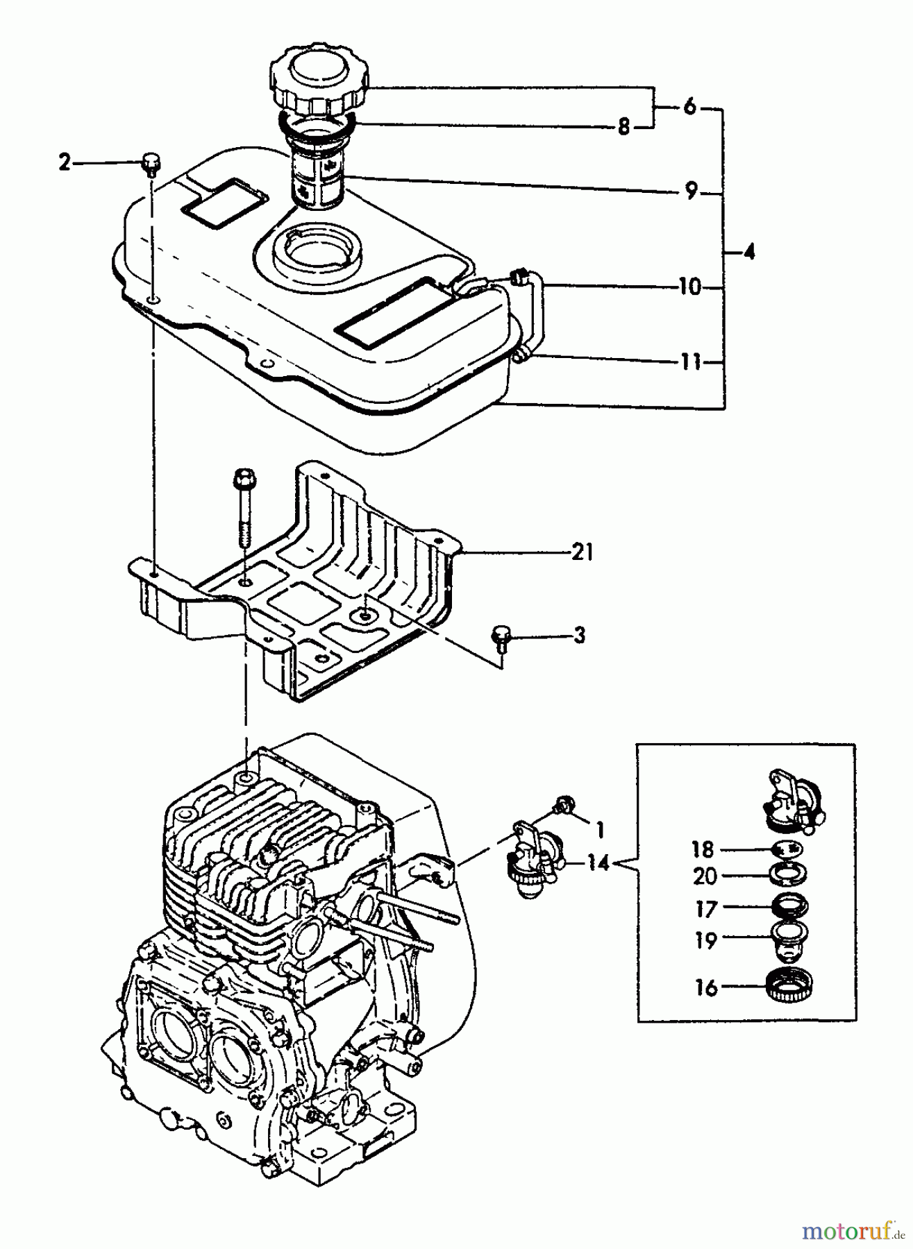 Echo Wasserpumpen WP-3000 - Echo Water Pump, S/N: F7299 - F9999 Fuel Tank