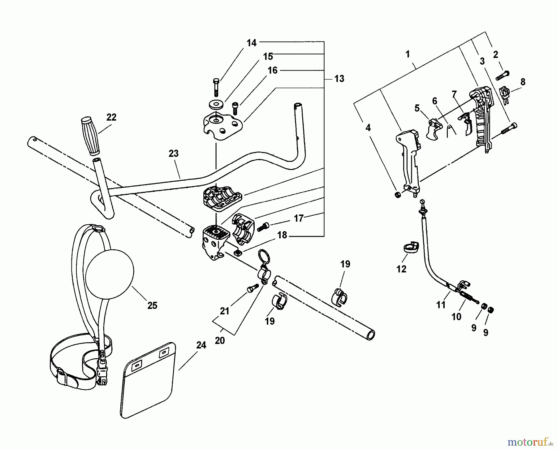  Echo Trimmer Zubehör 35130454130 - Echo U-Handle Kit U-Handle Kit