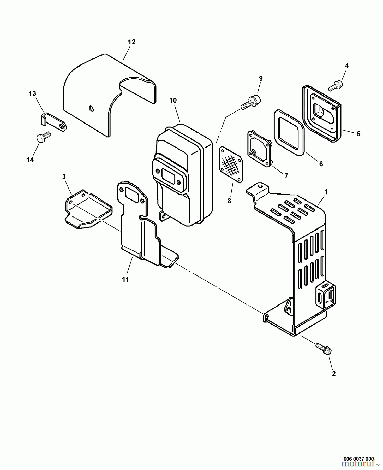 Echo Bläser / Sauger / Häcksler / Mulchgeräte PB-410 - Echo Back Pack Blower, S/N: P07911001001 - P07911999999 Exhaust