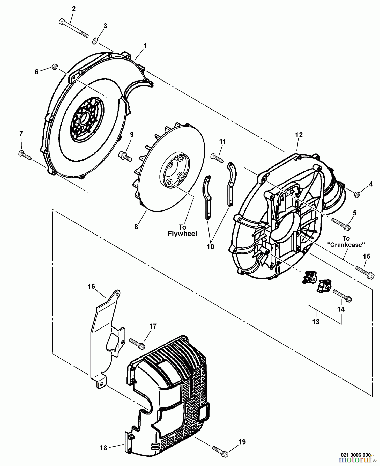 Echo Bläser / Sauger / Häcksler / Mulchgeräte PB-403H - Echo Back Pack Blower, S/N: 03001001 - 03999999 Fan Case, Blower Fan, Engine Cover