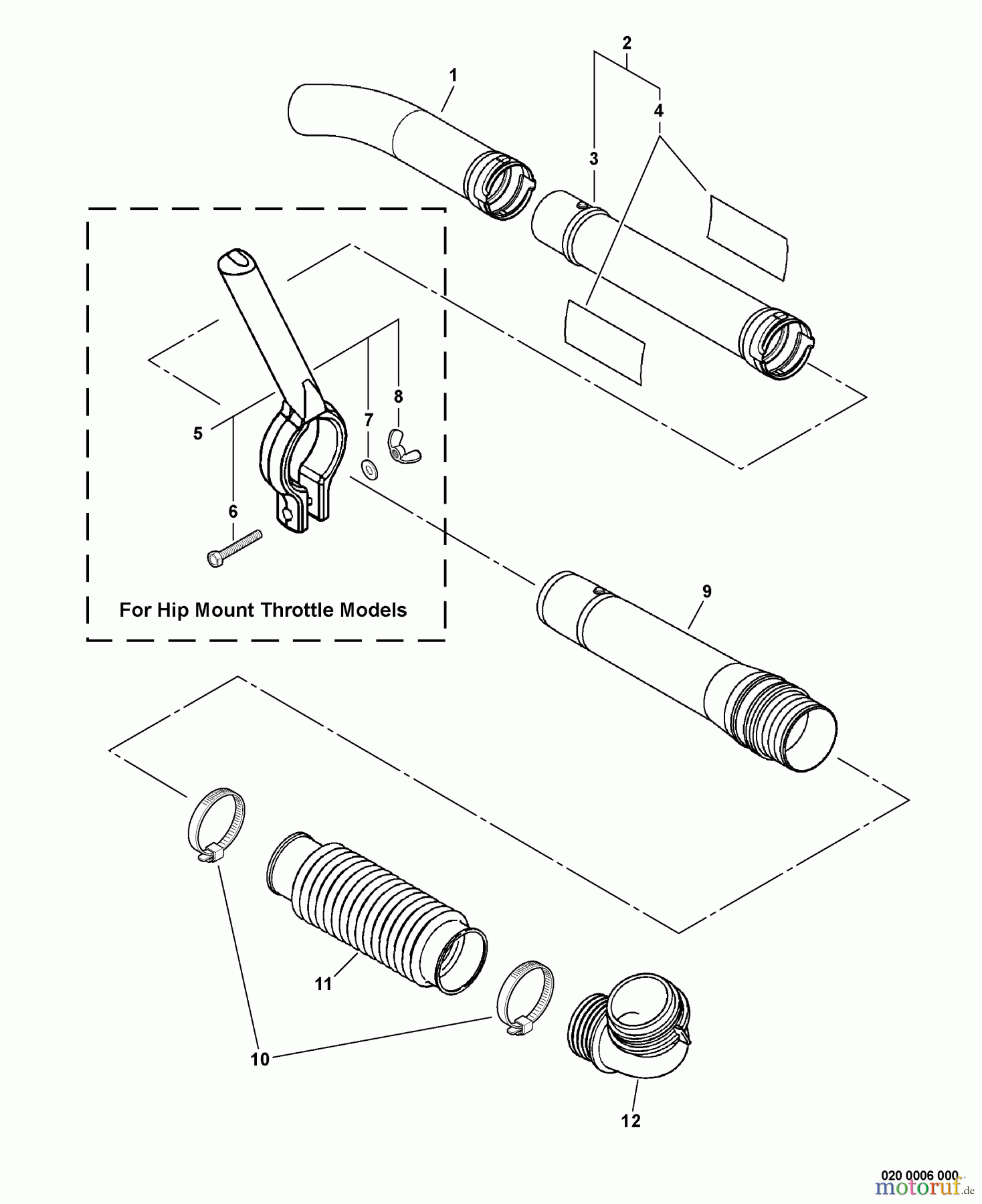  Echo Bläser / Sauger / Häcksler / Mulchgeräte	 PB-403H - Echo Back Pack Blower, S/N: 03001001 - 03999999 Blower Tubes