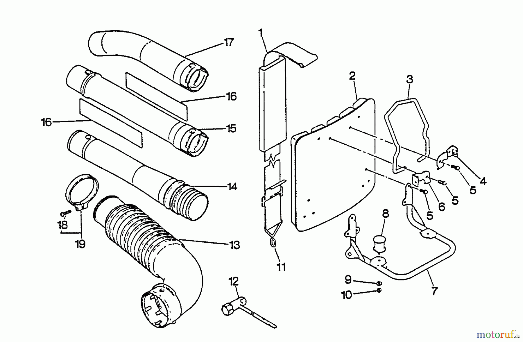 Echo Bläser / Sauger / Häcksler / Mulchgeräte PB-4500 - Echo Back Pack Blower, S/N 0034076 - 9999999 Backpack Frame, Blower Tubes, Strap, Tools
