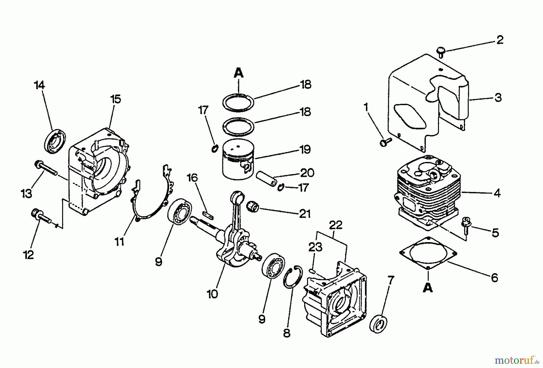  Echo Bläser / Sauger / Häcksler / Mulchgeräte	 PB-4500 - Echo Back Pack Blower, S/N 0034076 - 9999999 Engine, Crankcase
