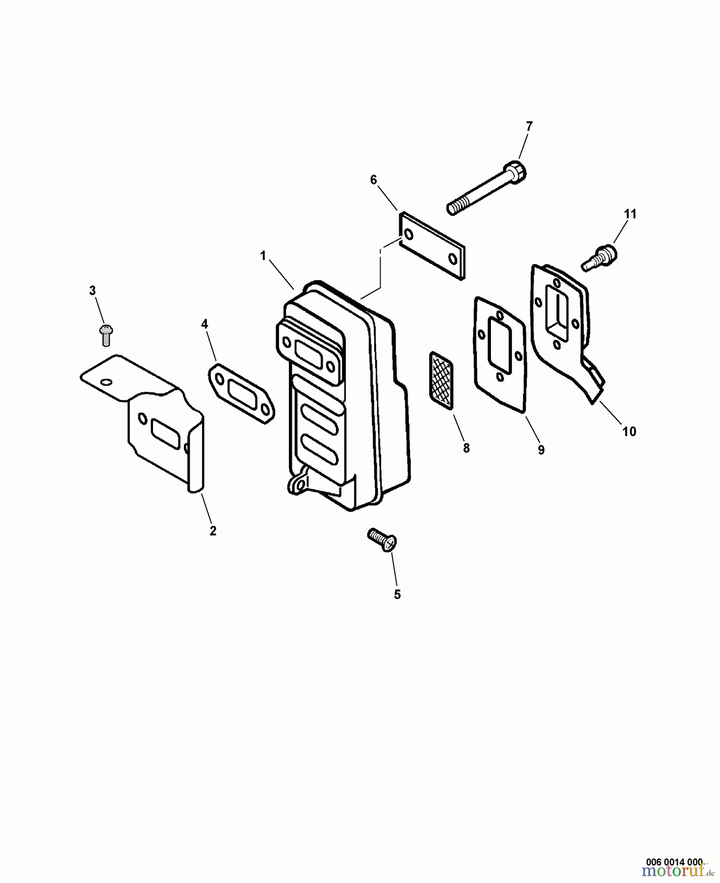  Echo Bläser / Sauger / Häcksler / Mulchgeräte	 PB-460LN - Echo Back Pack Blower, S/N: 03001001 - 03999999 Exhaust
