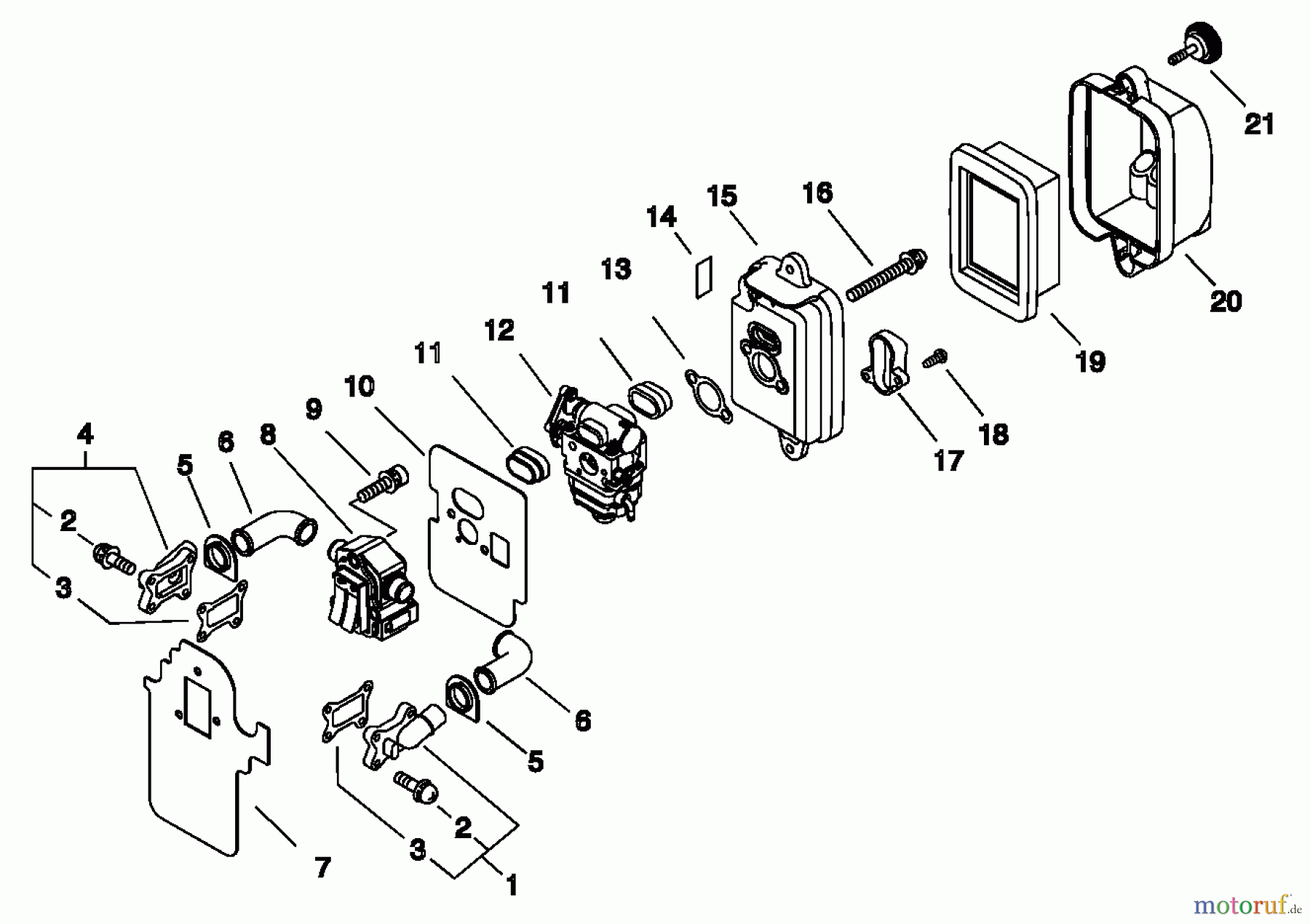 Echo Bläser / Sauger / Häcksler / Mulchgeräte PB-500 - Echo Back Pack Blower, S/N: P02837002001 - P02837999999 Air Cleaner, Carburetor