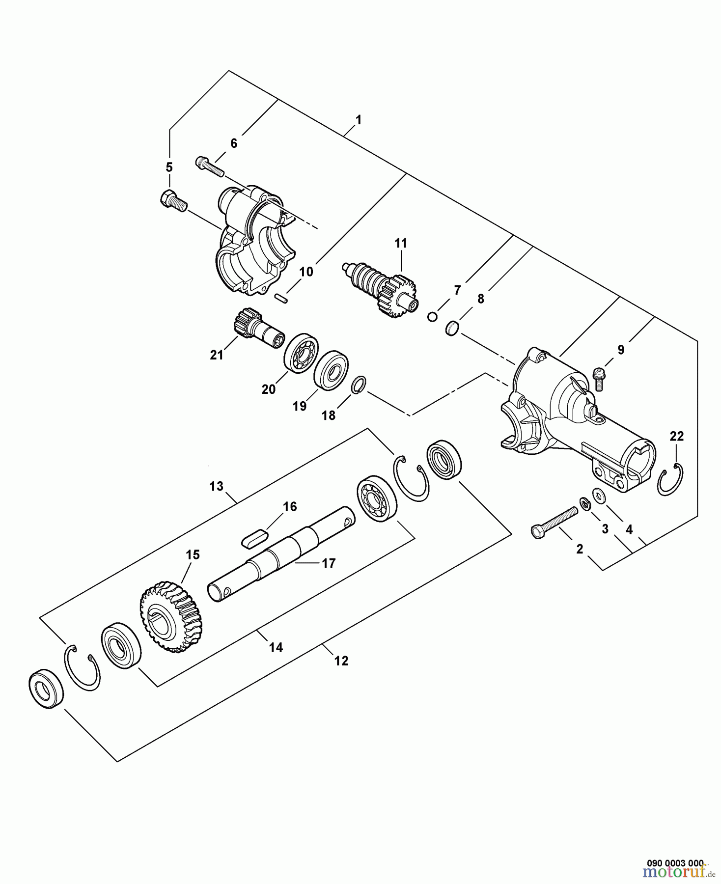  Echo Trimmer Zubehör 99944200510 - Echo Cultivator Attachment Gear Case