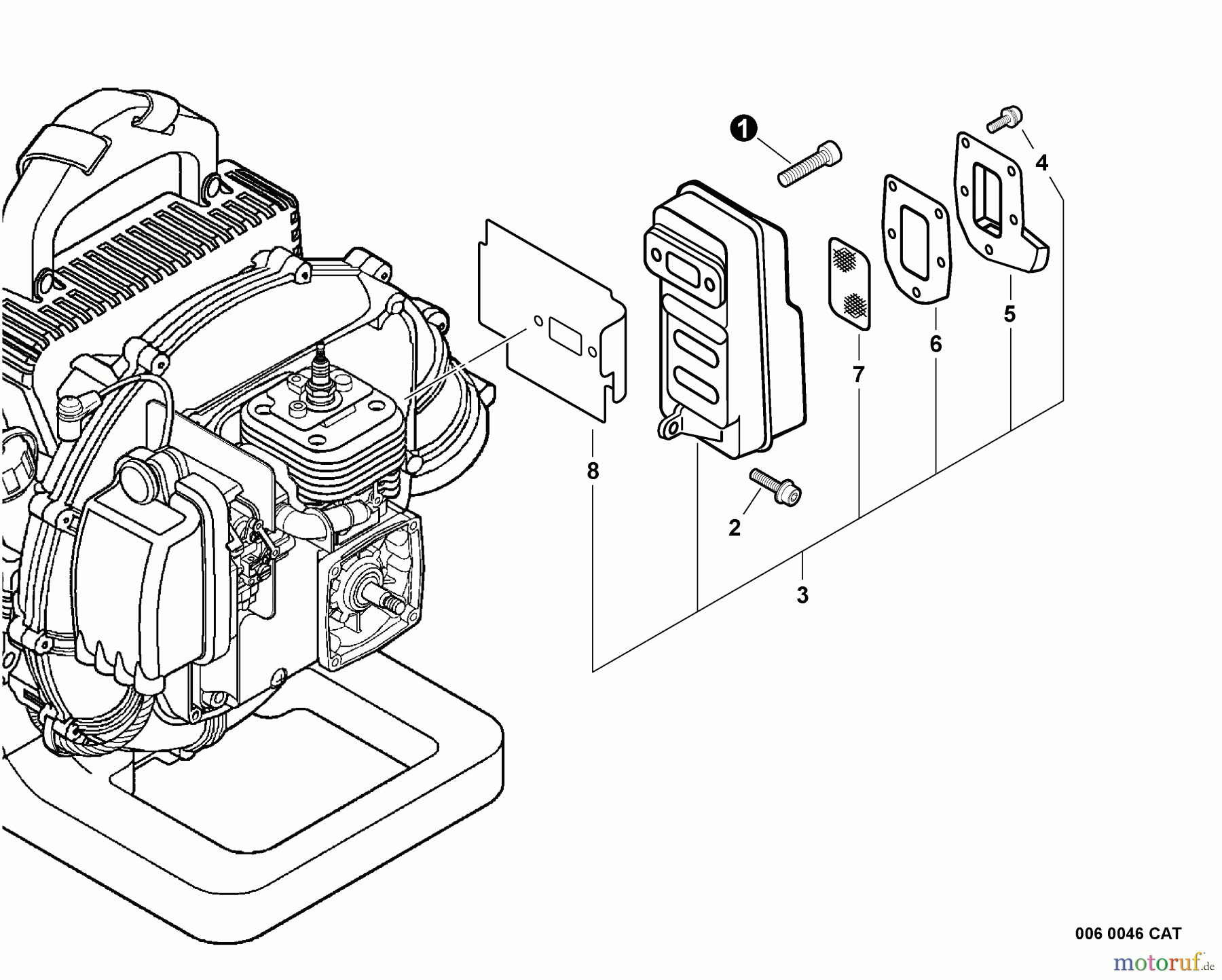 Echo Bläser / Sauger / Häcksler / Mulchgeräte PB-500T - Echo Back Pack Blower, S/N: P32911001001 - P32911999999 Exhaust