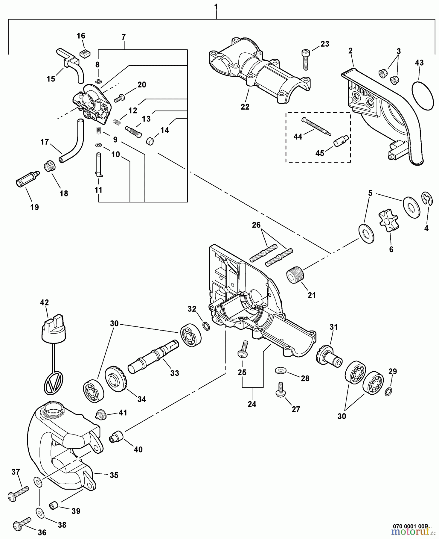 Echo Trimmer Zubehör 99944200530 - Echo Power Pruner Attachment Gear Case, Auto-Oiler  S/N: S06300001001 - S06300001387