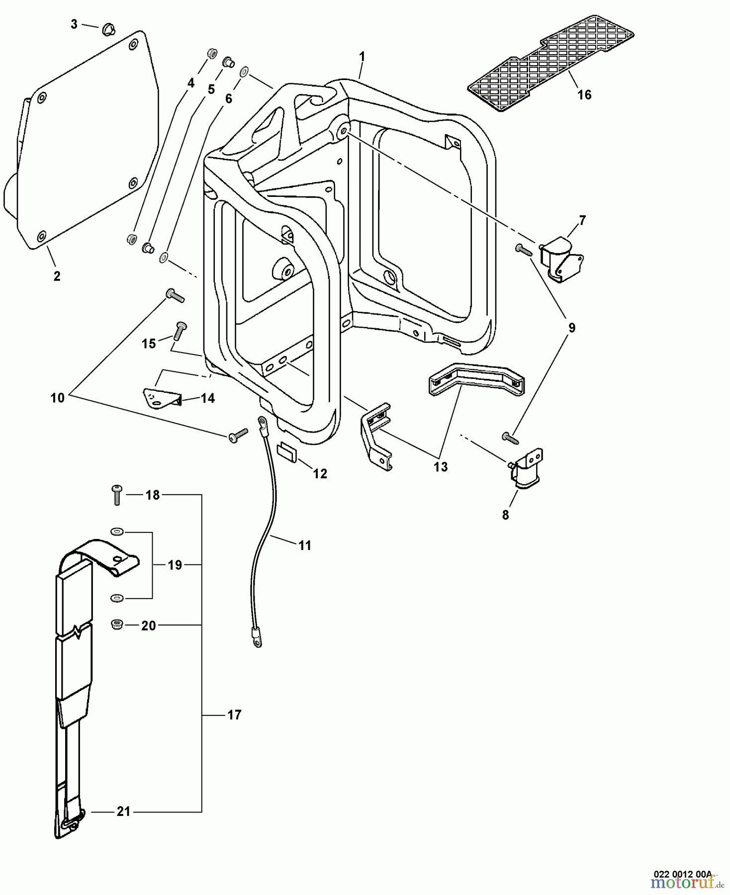 Echo Bläser / Sauger / Häcksler / Mulchgeräte PB-6000 - Echo Back Pack Blower (Type 1E) Backpack Frame, Harness