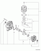 Echo PB-6000 - Back Pack Blower (Type 1E) Ersatzteile Engine, Short Block -- SB1020  S/N: 013790 - 038159