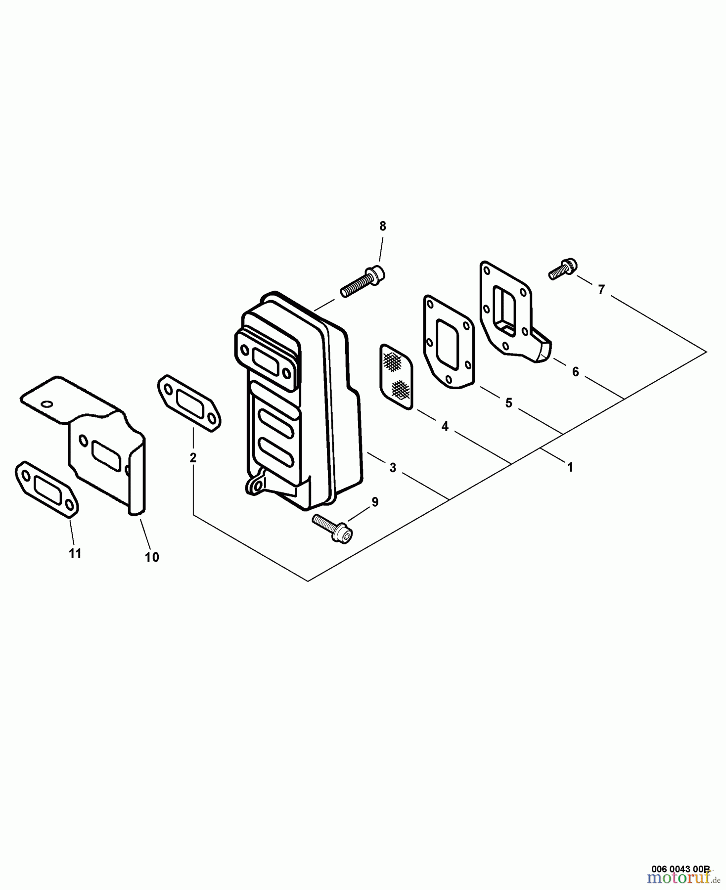 Echo Bläser / Sauger / Häcksler / Mulchgeräte PB-6000 - Echo Back Pack Blower (Type 1) Exhaust