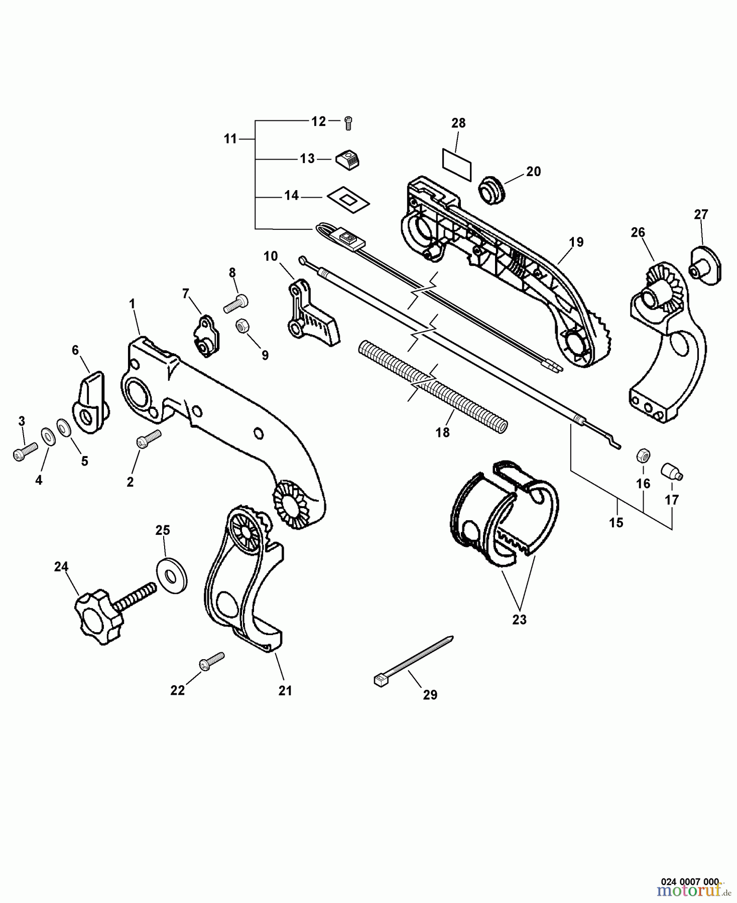Echo Bläser / Sauger / Häcksler / Mulchgeräte	 PB-6000 - Echo Back Pack Blower (Type 1E) Tube Mount Throttle  S/N: 001001 - 051700