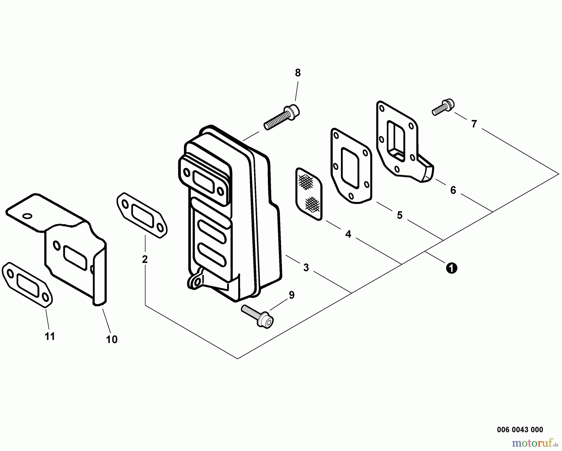 Echo Bläser / Sauger / Häcksler / Mulchgeräte PB-4600 - Echo Back Pack Blower (Type 1E) Exhaust