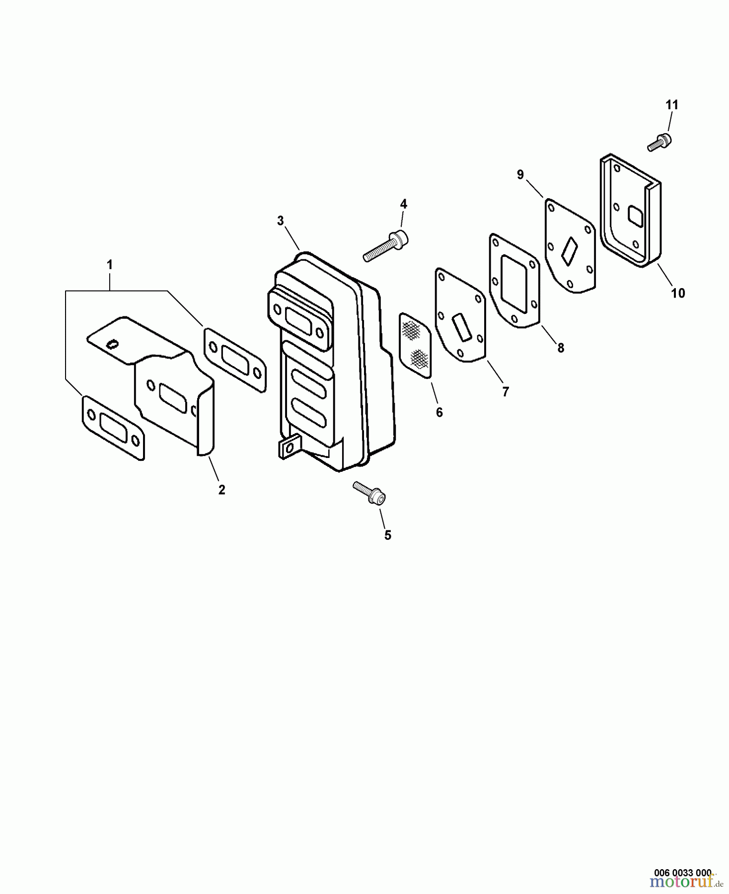 Echo Bläser / Sauger / Häcksler / Mulchgeräte PB-610 - Echo Back Pack Blower, S/N: P08311001001 - P08311999999 Exhaust