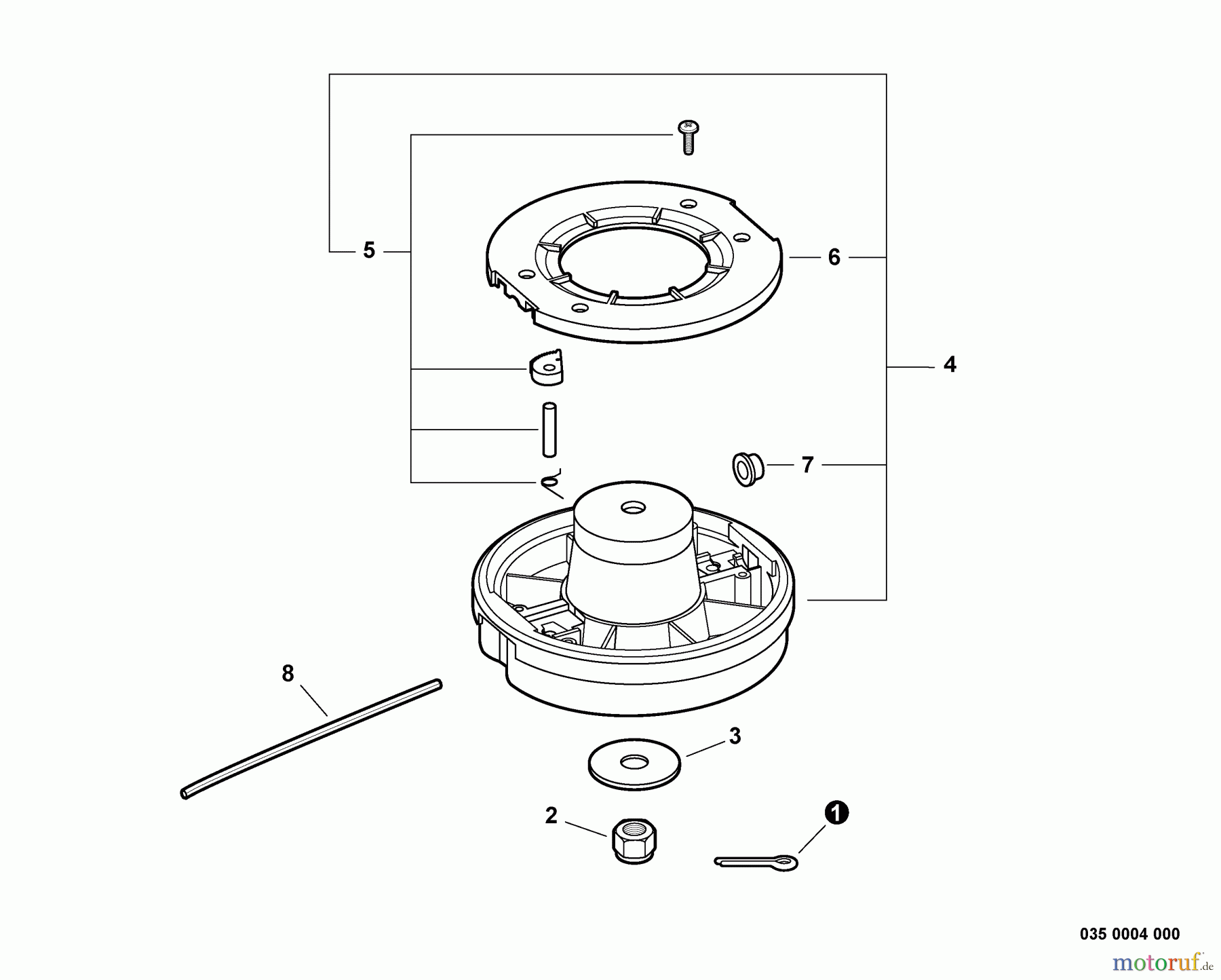 Echo Trimmer, Faden / Bürste SRM-210i - Echo String Trimmer, S/N:08001001 - 08999999 Rapid Loader Head
