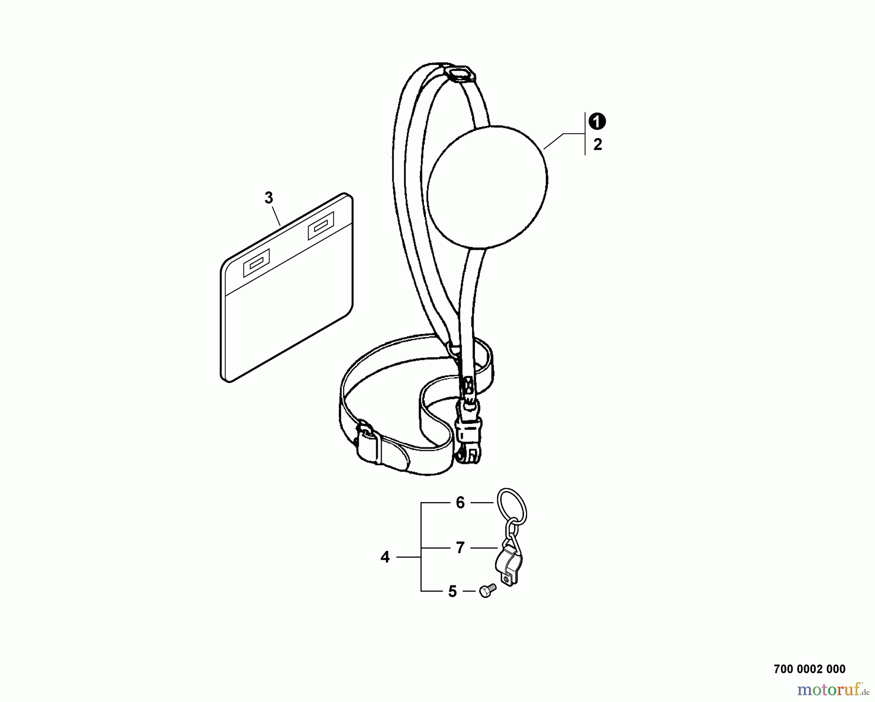 Echo Trimmer, Faden / Bürste SRM-265U - Echo String Trimmer/Brush Cutter, S/N:S74811001001 - S7481199999 Shoulder Harness