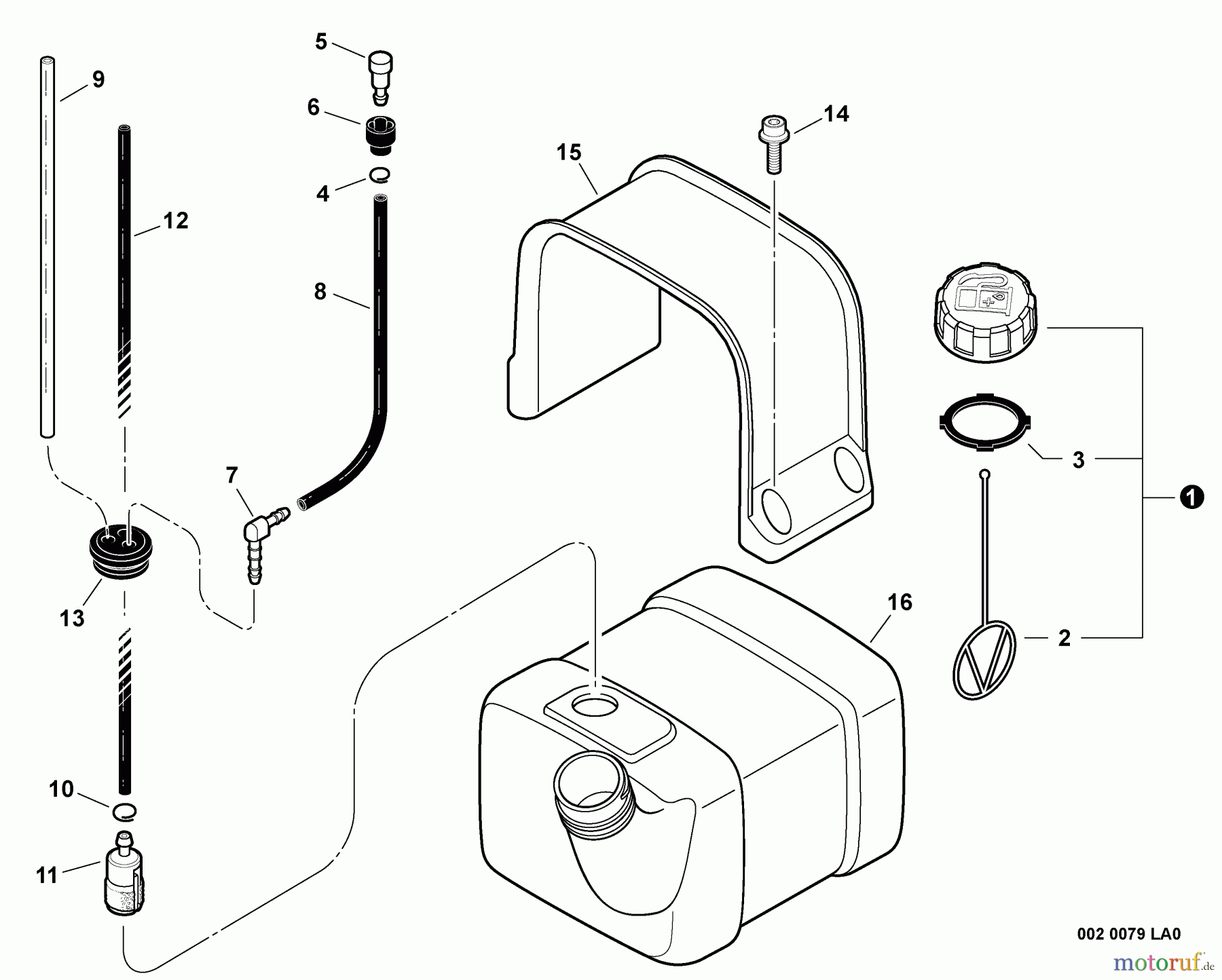 Echo Bläser / Sauger / Häcksler / Mulchgeräte PB-755 - Echo Back Pack Blower, S/N: P38526001001 - P38526999999 Fuel System