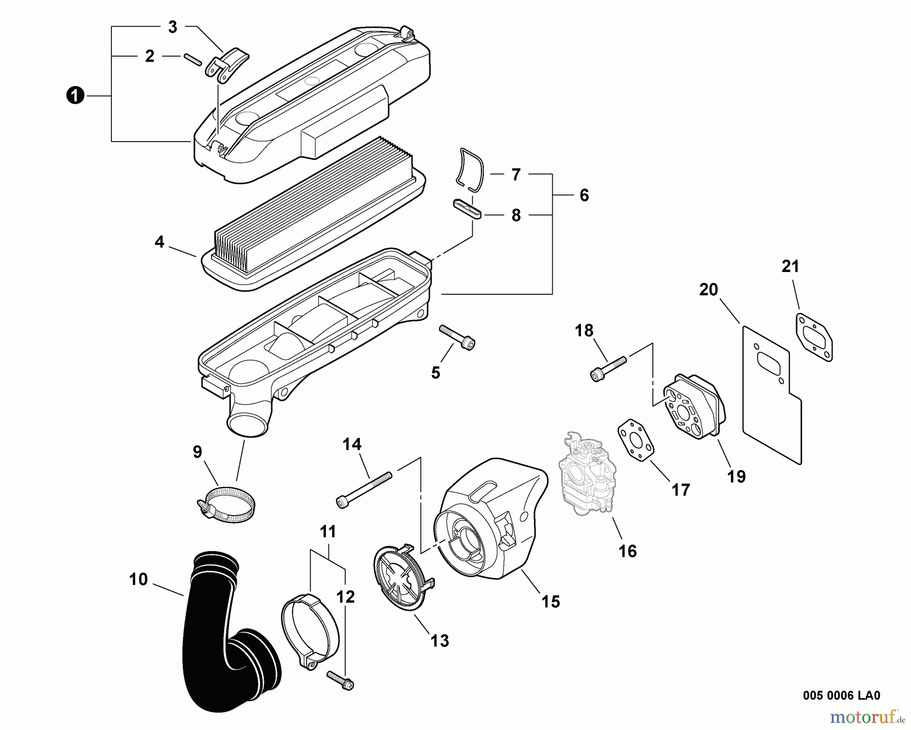 Echo Bläser / Sauger / Häcksler / Mulchgeräte PB-755 - Echo Back Pack Blower, S/N: P38526001001 - P38526999999 Intake