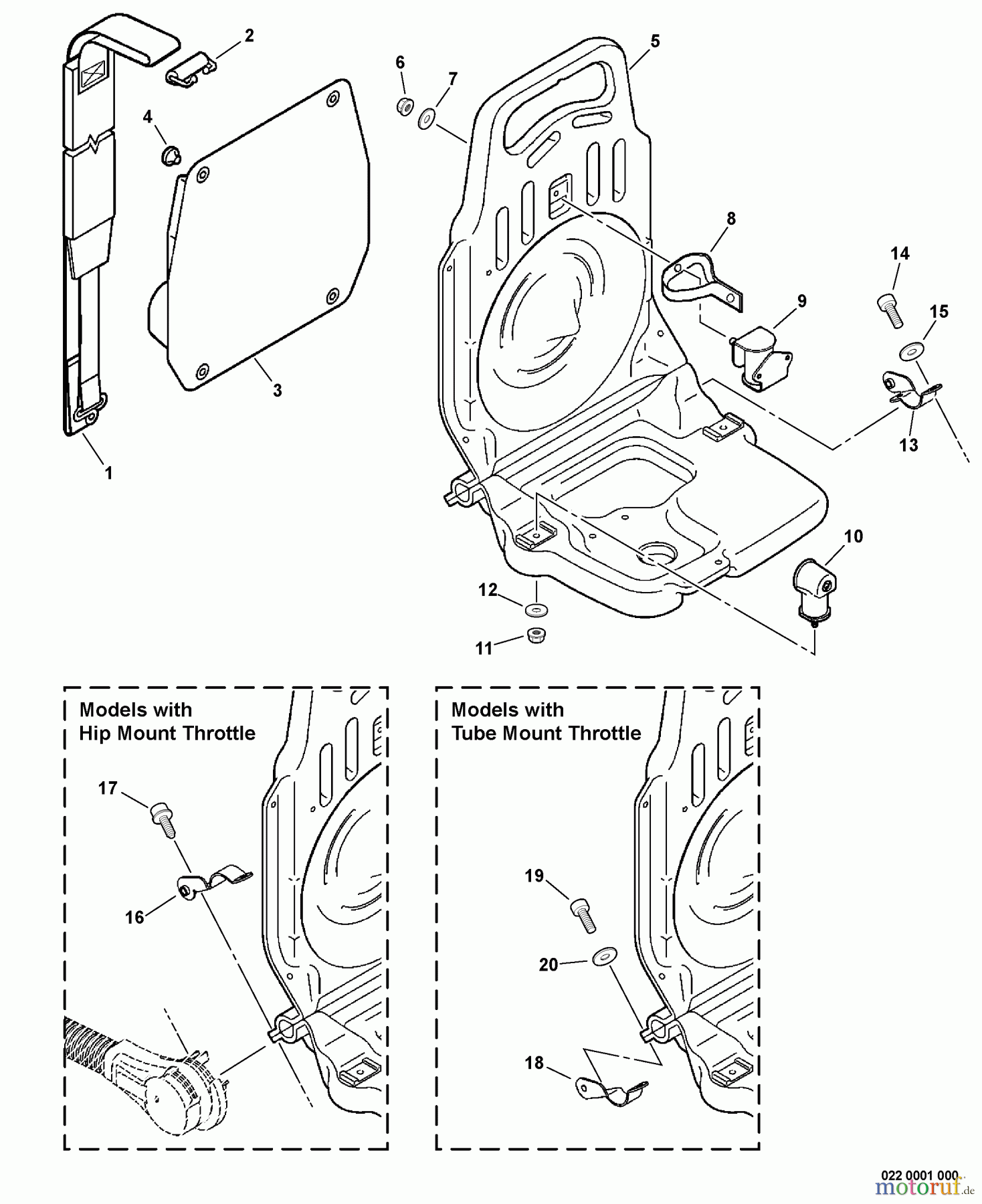 Echo Bläser / Sauger / Häcksler / Mulchgeräte	 PB-650H - Echo Back Pack Blower, S/N: 05001001 - 05999999 Backpack Frame, Harness