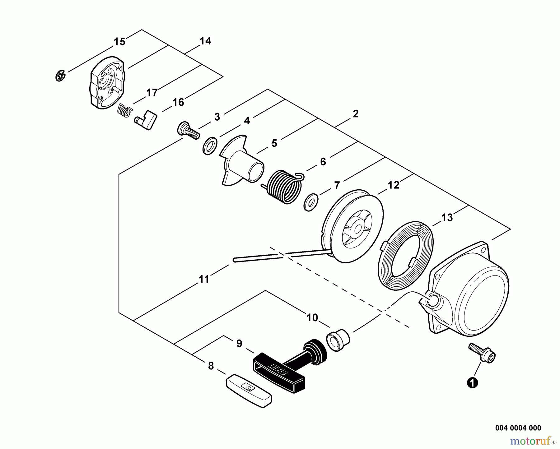Echo Bläser / Sauger / Häcksler / Mulchgeräte PB-755H - Echo Back Pack Blower, S/N: 07001001 - 07999999 Starter