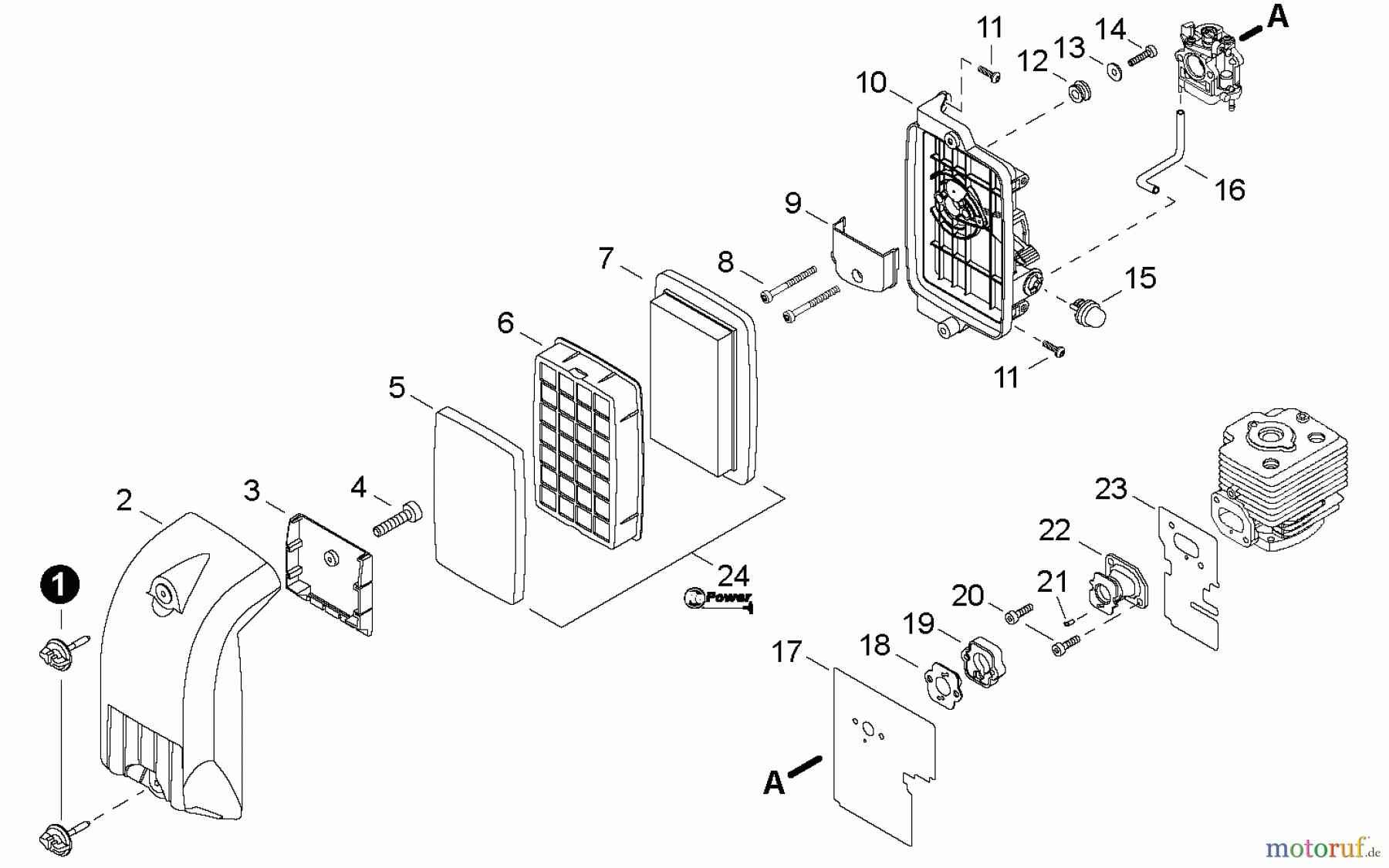 Echo Bläser / Sauger / Häcksler / Mulchgeräte PB-760LNH - Echo Back Pack Blower, Intake