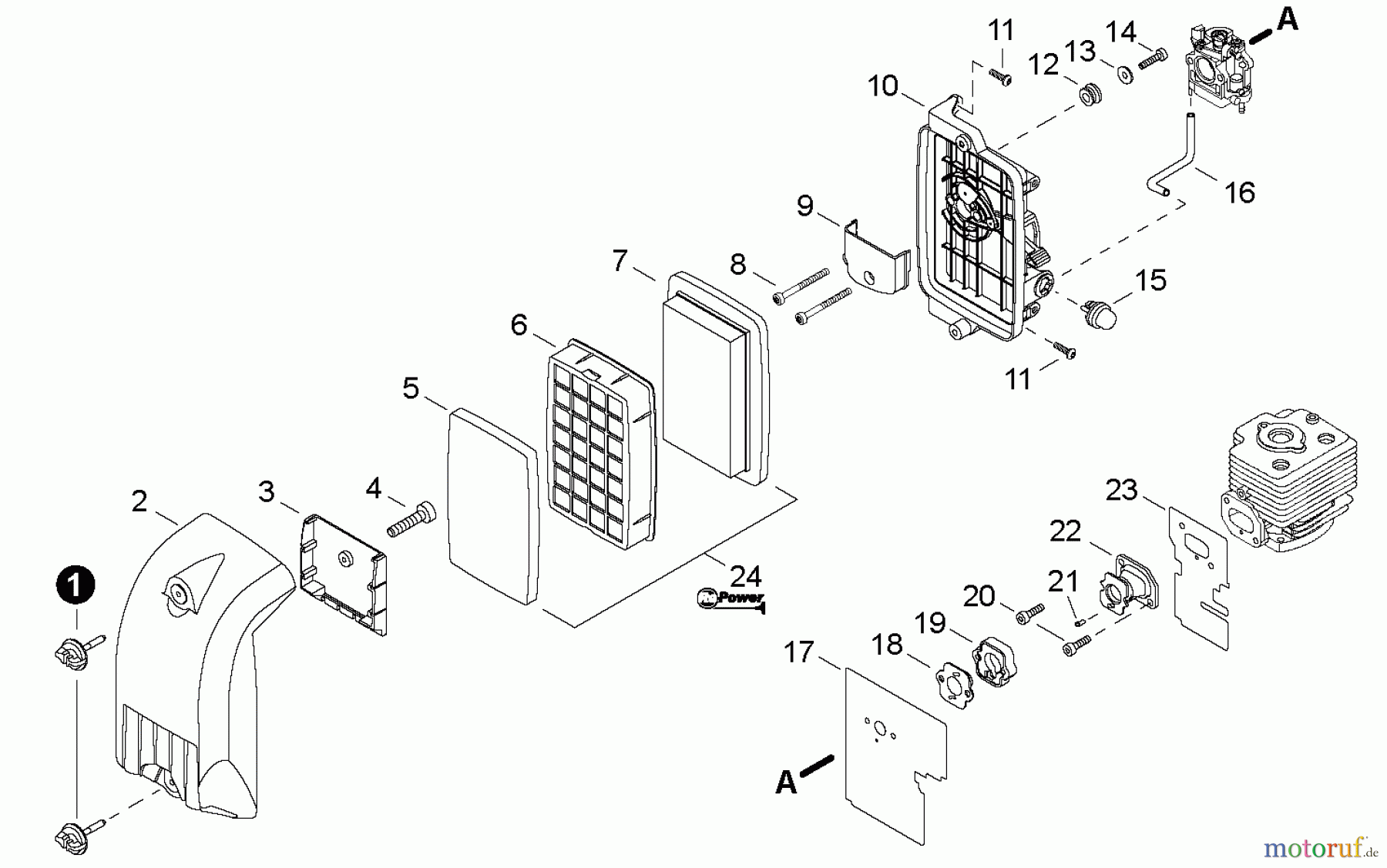  Echo Bläser / Sauger / Häcksler / Mulchgeräte	 PB-760LNT - Echo Back Pack Blower, Intake