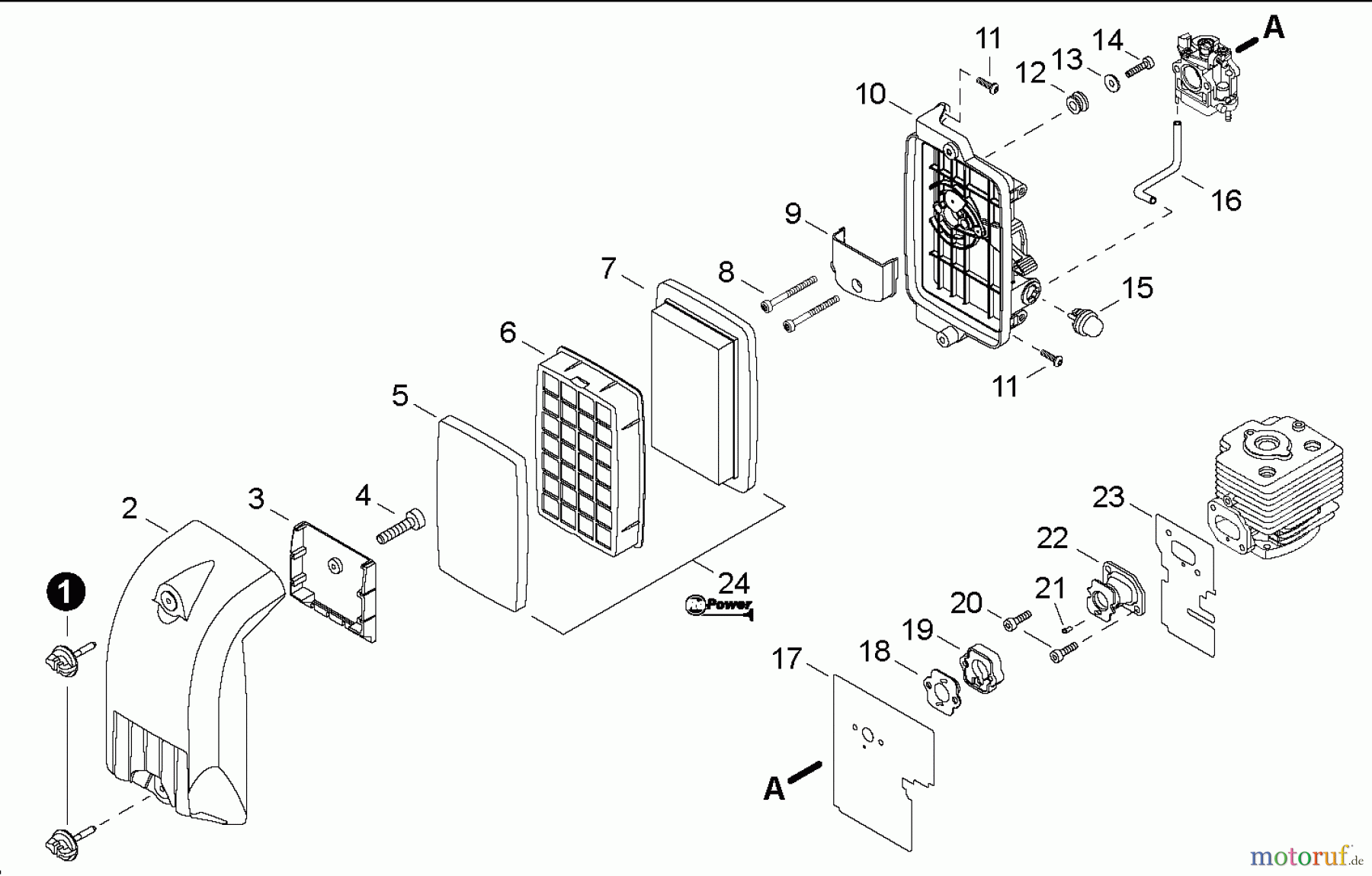  Echo Bläser / Sauger / Häcksler / Mulchgeräte	 PB-760LNT - Echo Back Pack Blower, Intake
