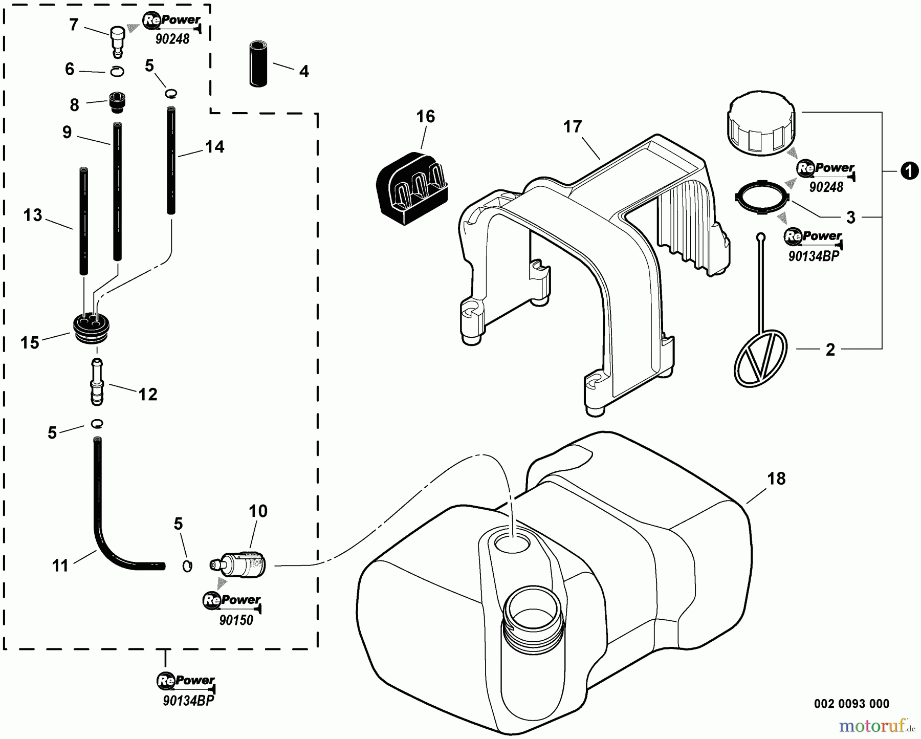 Echo Bläser / Sauger / Häcksler / Mulchgeräte PB-760LNT - Echo Back Pack Blower, Fuel System