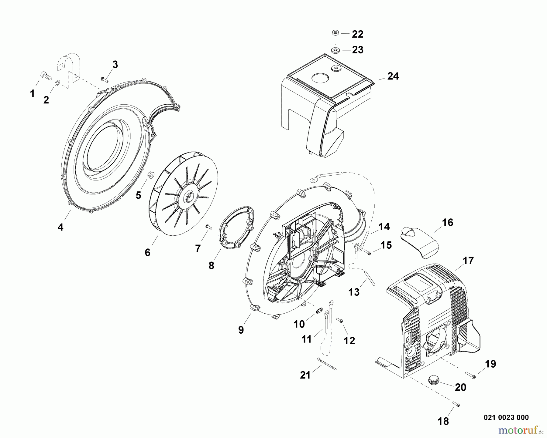 Echo Bläser / Sauger / Häcksler / Mulchgeräte PB-770T - Echo Back Pack Blower, S/N: P05311001001 - P05311999999 Fan Cover, Engine Cover