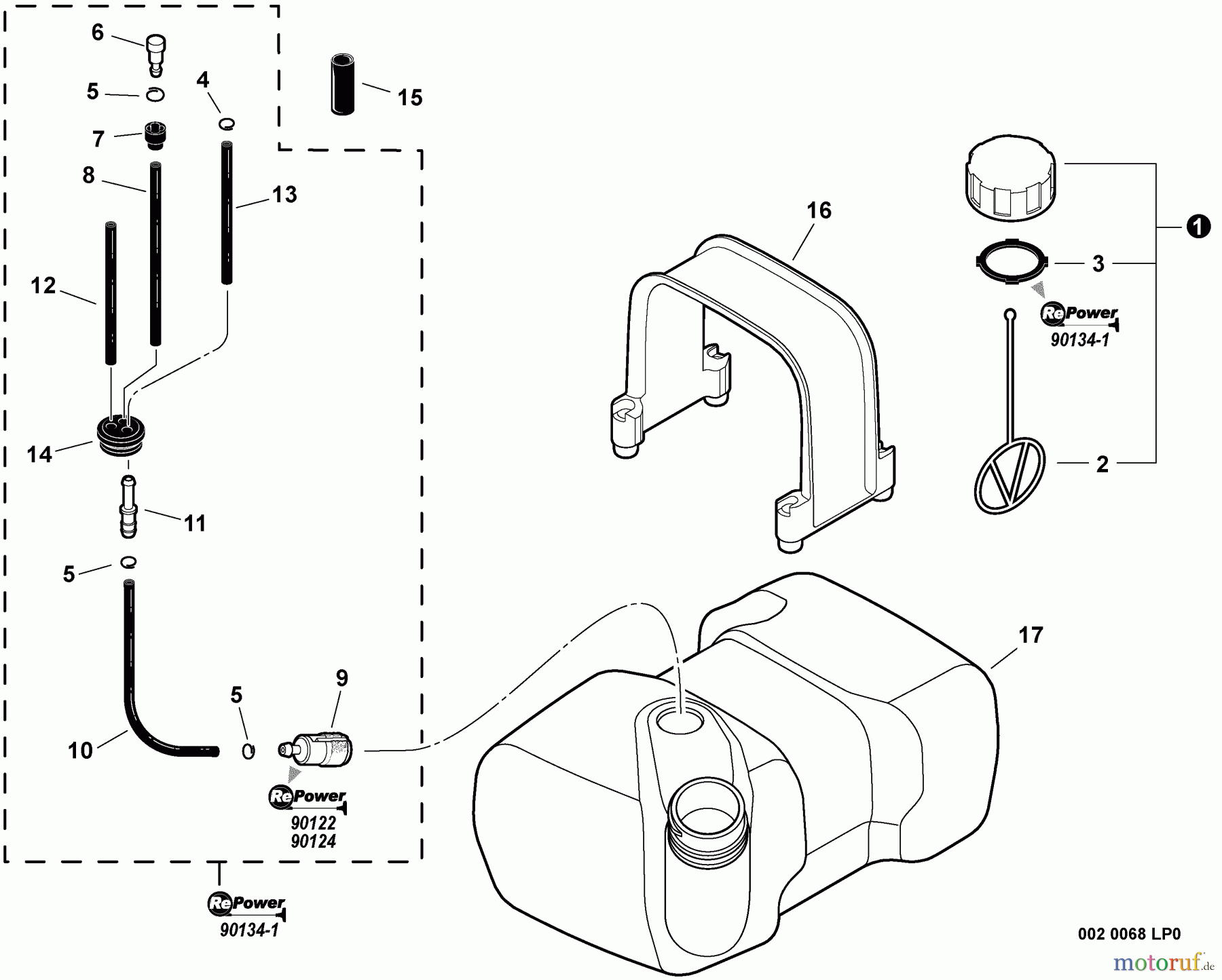 Echo Bläser / Sauger / Häcksler / Mulchgeräte PB-770H - Echo Back Pack Blower, S/N: P05211001001 - P05211999999 Fuel System S/N: P05211012511 - P05211999999