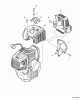 Echo EA-410 - Earth Auger, S/N: S05503001001 - S05503999999 Ersatzteile Engine Cover, Exhaust Cover, Exhaust Deflector